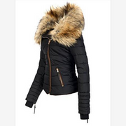 Puffer Jacket With Faux Fur Hood