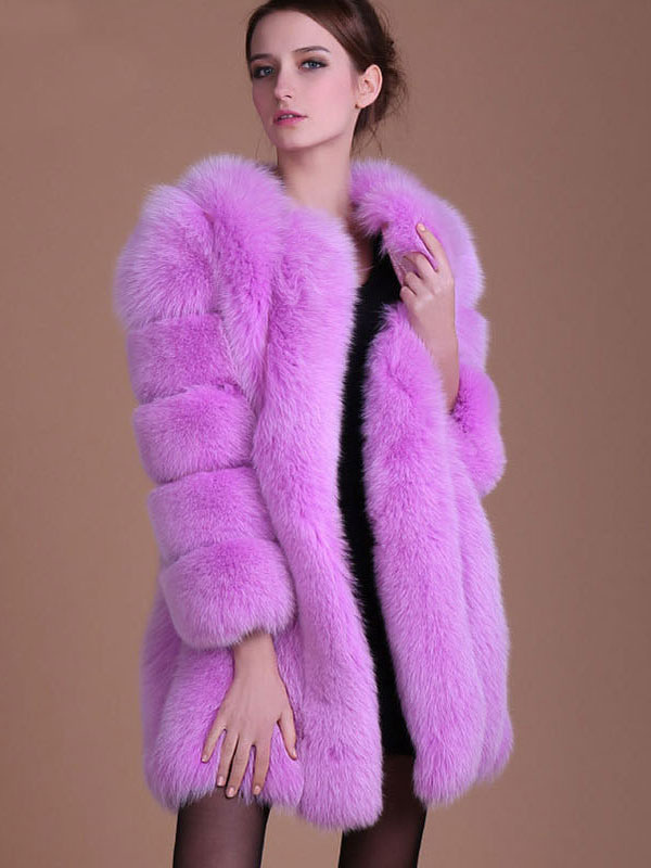 Open Front Fur Long Coat