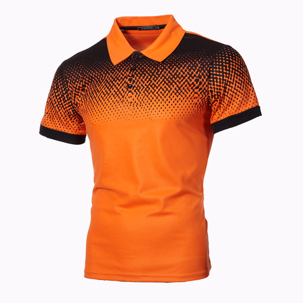 Lapel Collared Short Sleeves Polo Shirt