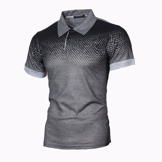 Lapel Collared Short Sleeves Polo Shirt