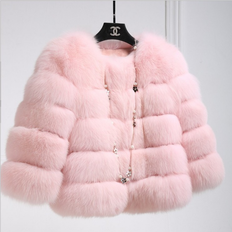 Faux Fur Open Front Bubble Coat