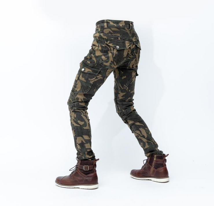 Men's Camouflage Rider Motorcycle Jeans