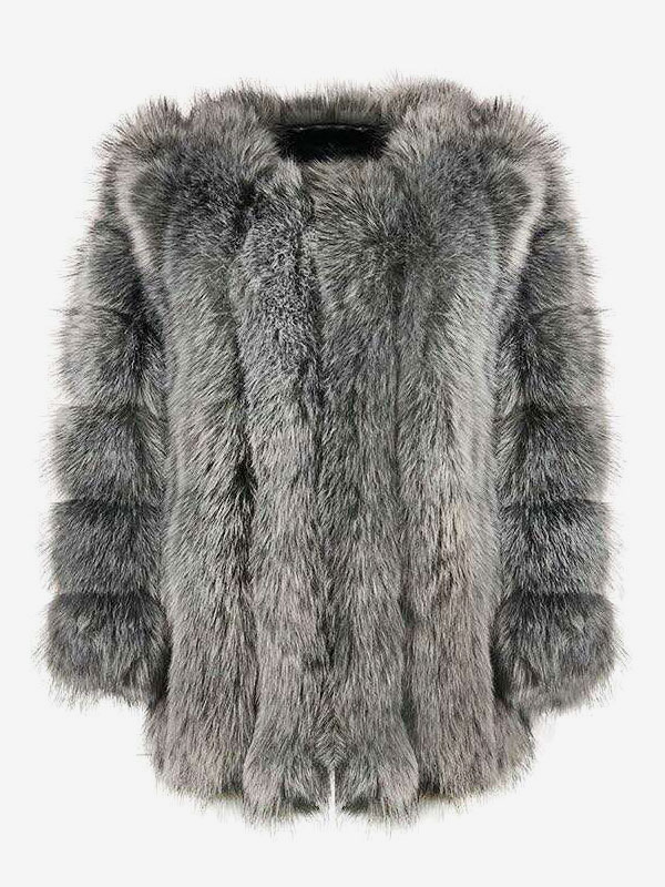 Open Front Fur Long Coat