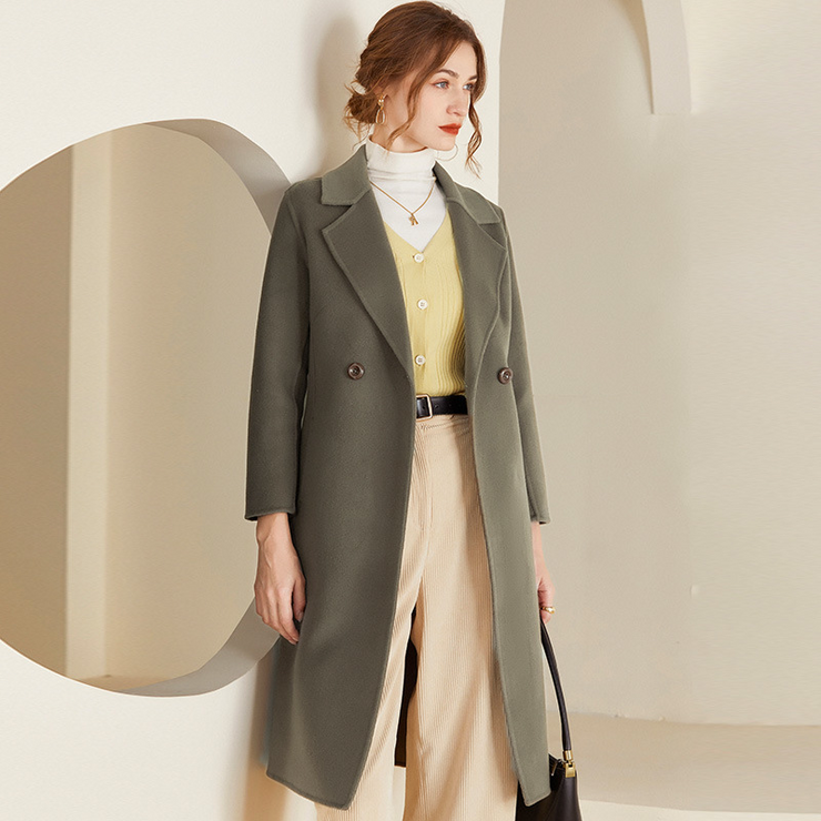 Single Buttoned Long Lapel Coat