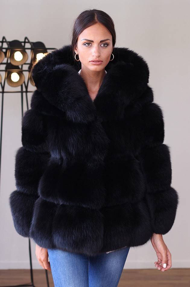 Oversized Faux Fur Coat With Hood