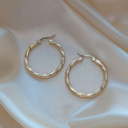 Twisted Gold Hoops