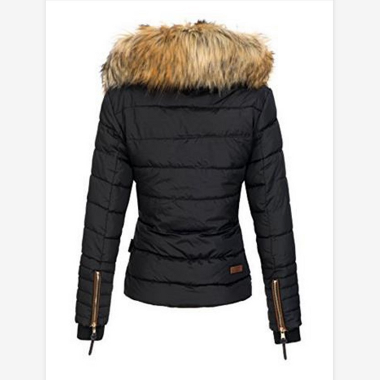 Puffer Jacket With Faux Fur Hood