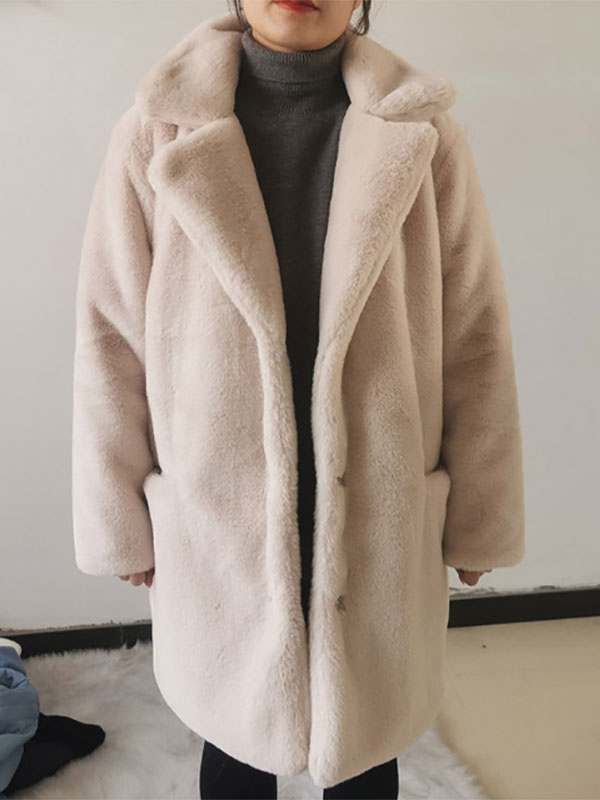 Women's Plush Faux Fur Winter Coat