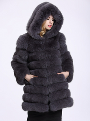 Lavish Hooded Faux Fur Winter Coat