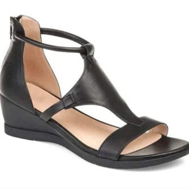 Casual Leather Comfy Wedge Sandals