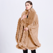 Cloak Cape Faux Fur Bride Wraps Poncho Coat