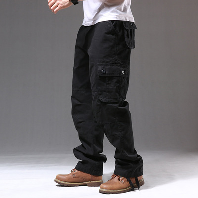 Plain Comfortable Multi Pockets Cargo Pants