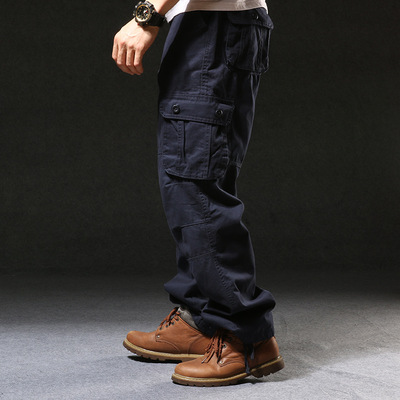 Plain Comfortable Multi Pockets Cargo Pants