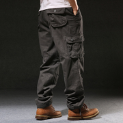 Plain Comfortable Multi Pockets Cargo Pants