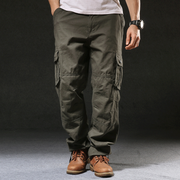 Plain Comfortable Multi Pockets Cargo Pants