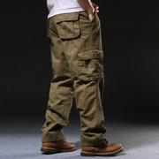 Plain Comfortable Multi Pockets Cargo Pants