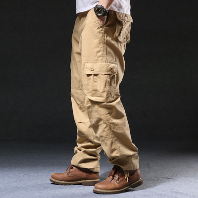 Plain Comfortable Multi Pockets Cargo Pants