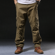 Plain Comfortable Multi Pockets Cargo Pants