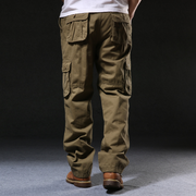 Plain Comfortable Multi Pockets Cargo Pants