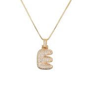 ICY Bubble Letter Initial Necklace