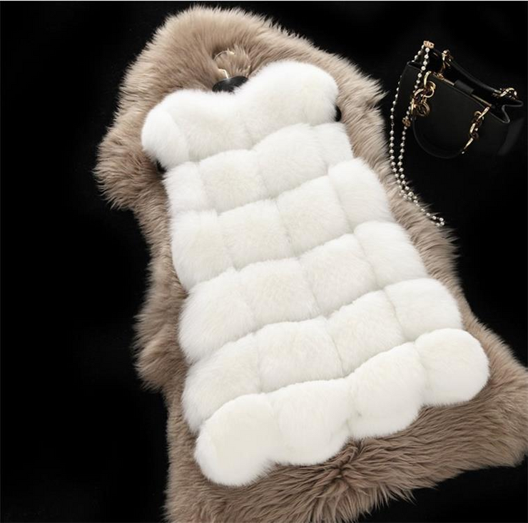 Sleeveless Faux Fur Coat