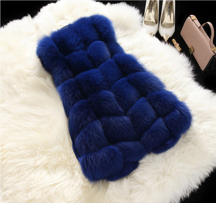 Sleeveless Faux Fur Coat