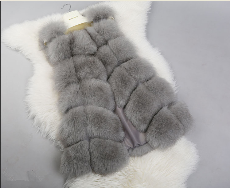 Sleeveless Faux Fur Coat