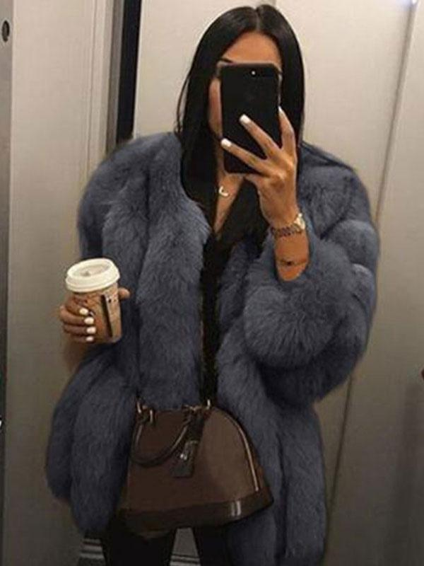 Plush Faux Fur Coat