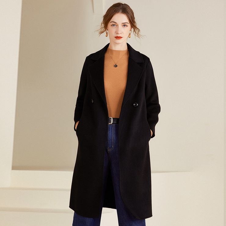 Single Buttoned Long Lapel Coat