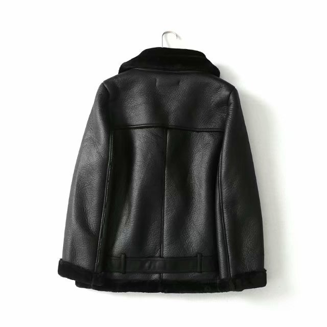 Oversized Pu Aviator Jacket