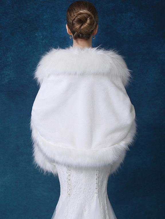 Faux Fur Wedding Wrap Shawl