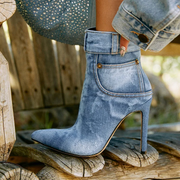 Stiletto Denim Boots