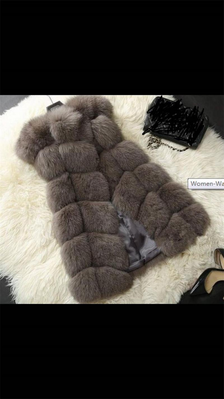 Sleeveless Faux Fur Coat