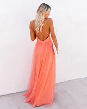 Deep V Neck Backless Sleeves Long Dress