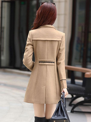 Turndown Collar Pea Coat