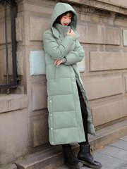 Long Hooded Puffer Coat