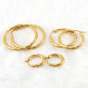 Twisted Gold Hoops