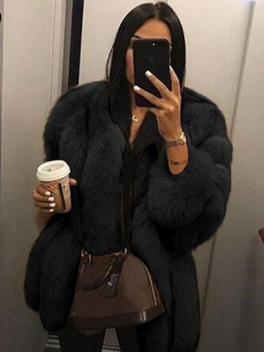 Plush Faux Fur Coat