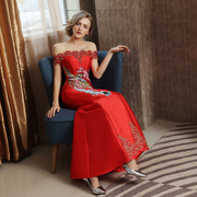 Off-Shoulder Sleeveless Mermaid Long Evening Dress