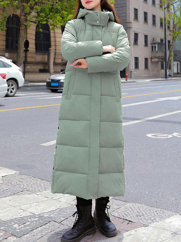 Long Hooded Puffer Coat