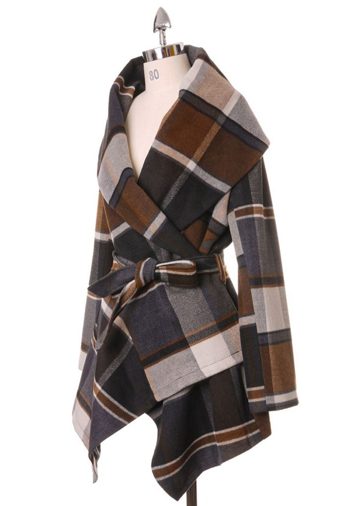 Classic Plaid Woolen Jacket