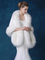 Faux Fur Wedding Wrap Shawl