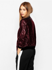 Sequin Bomber Jacket