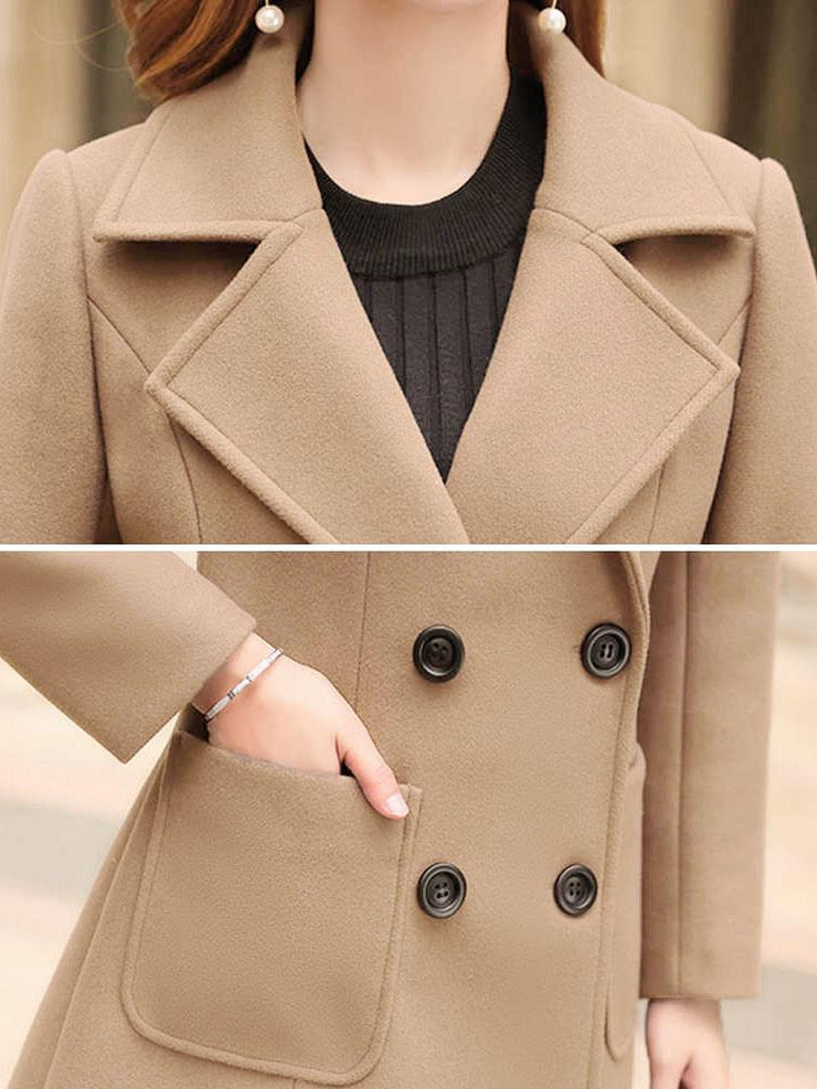 Turndown Collar Pea Coat