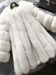 Open Front Fur Long Coat