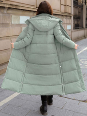 Long Hooded Puffer Coat