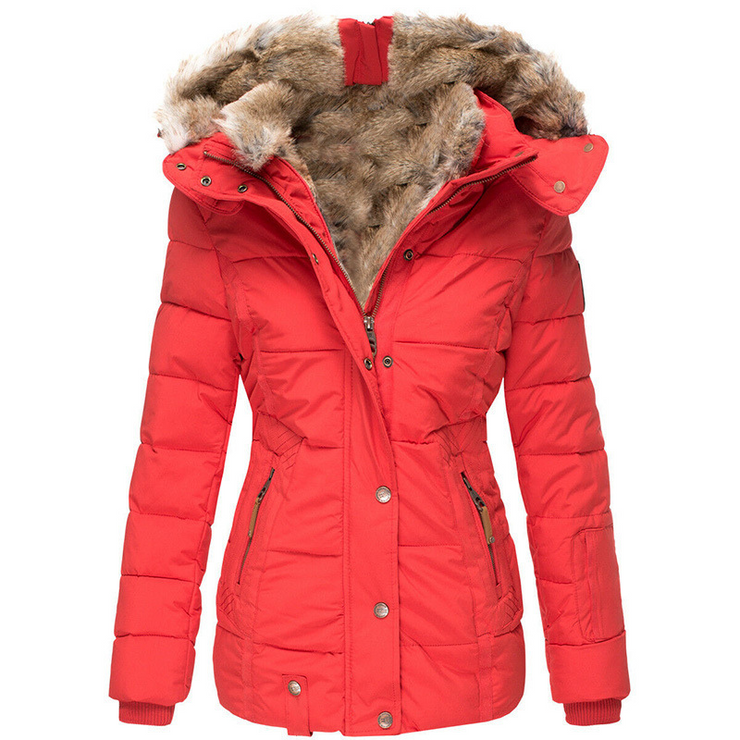 Cozy Warm Fur Hooded Zipper Jacket