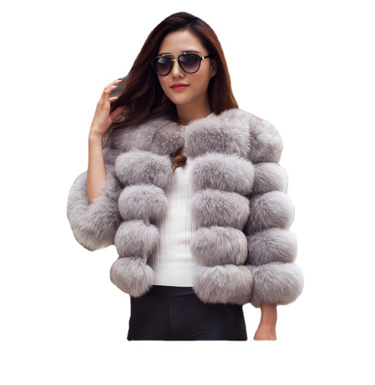 Winter Puffy Faux Fur Coat