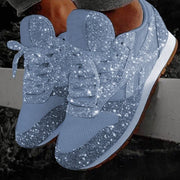 Women Muffin Rhinestone Crystal Platform Sneakers