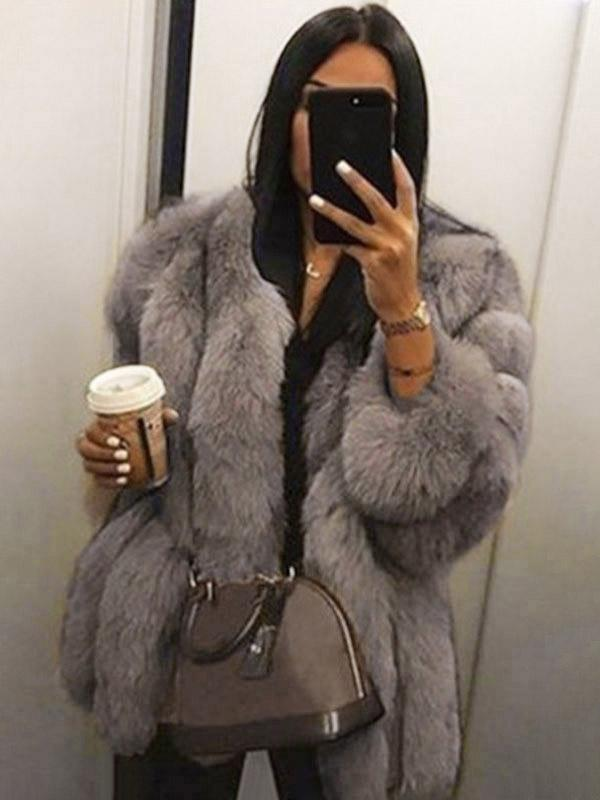 Plush Faux Fur Coat